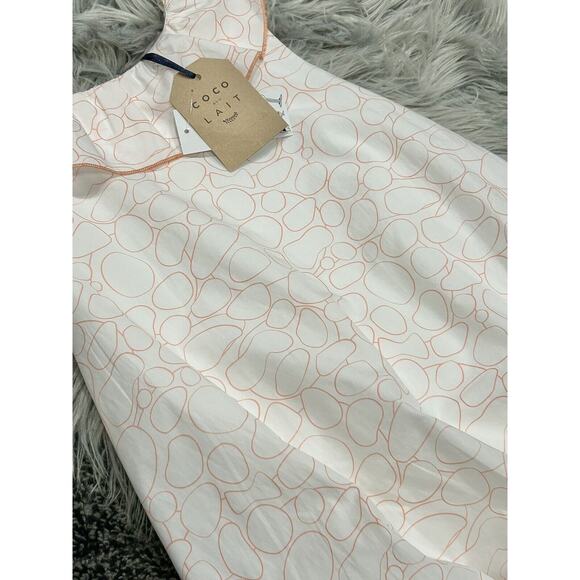 Coco Au Lait White Geometric Patterned Balloon Skirt‎ Dress Size 2T - Picture 3 of 5